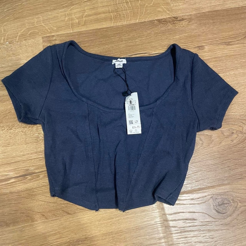 Garage blue crop top size small brand new with tags #garage #garagetop #bluetop